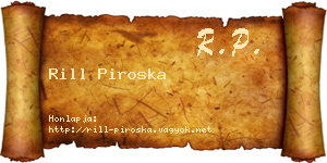 Rill Piroska névjegykártya