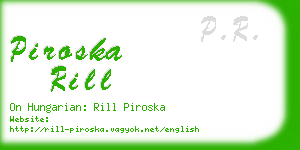 piroska rill business card